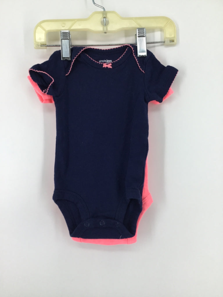 Simple Joys made by Carters Child Size 0-3 Months Pink Onesie