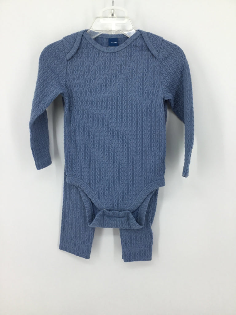 Old Navy Child Size 12-18 Months Blue Solid Outfit - boys