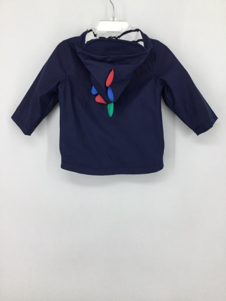 Little Me Child Size 12 Months Navy Print Raincoat - boys
