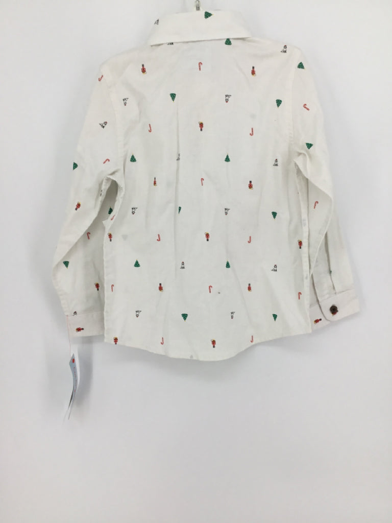Cat & Jack Child Size 5 White Christmas Shirt