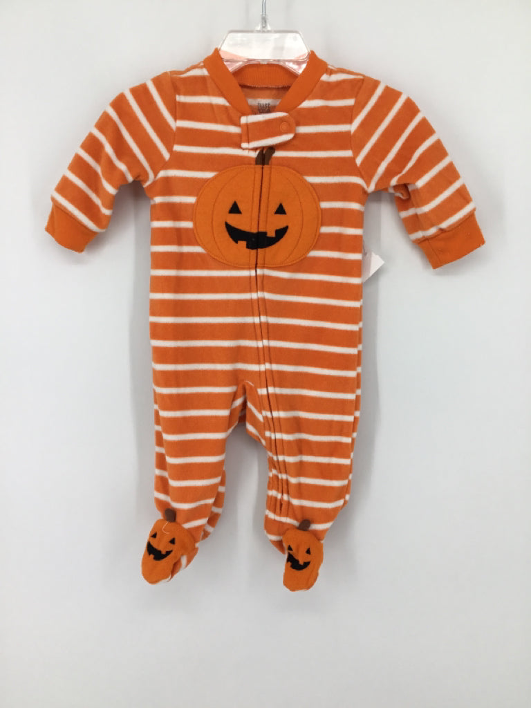 Just One You Made by Carters Child Size 3 Months Orange Halloween Sleeper