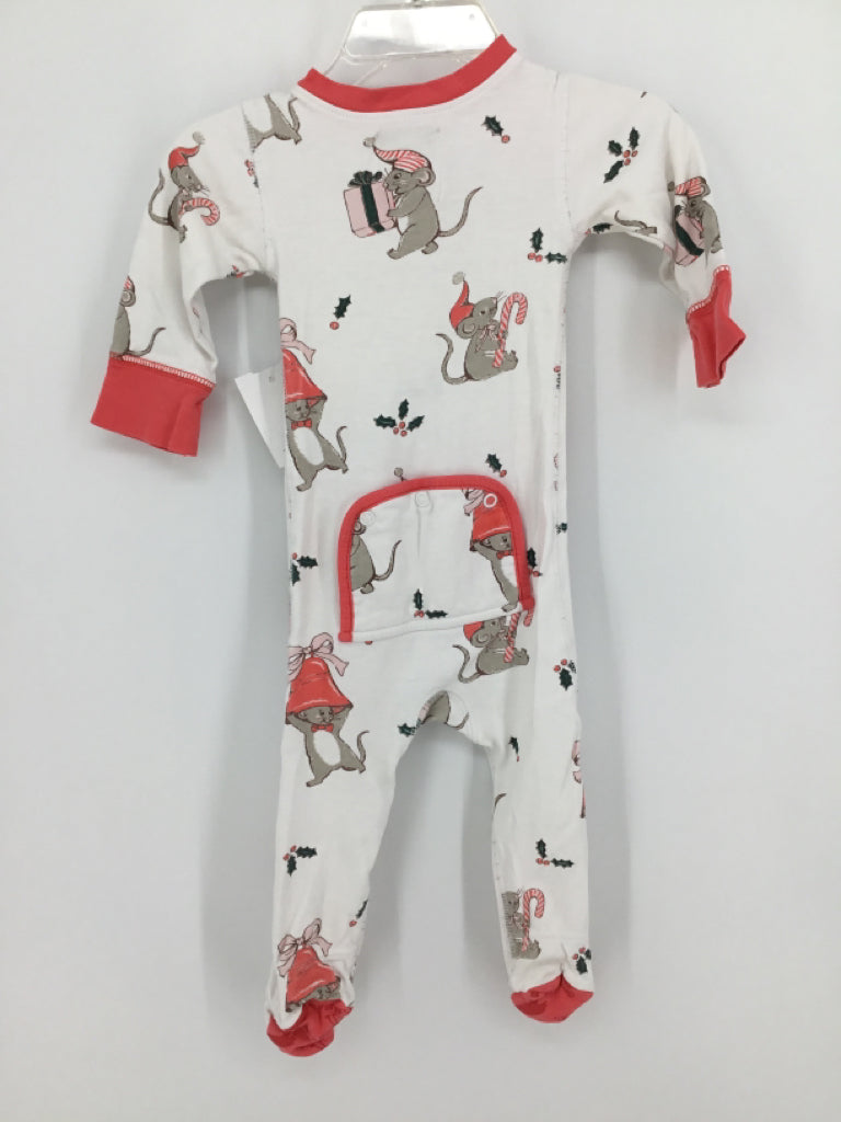 The Beaufort Bonnet Co Child Size 6-12 Months Coral Christmas Sleeper