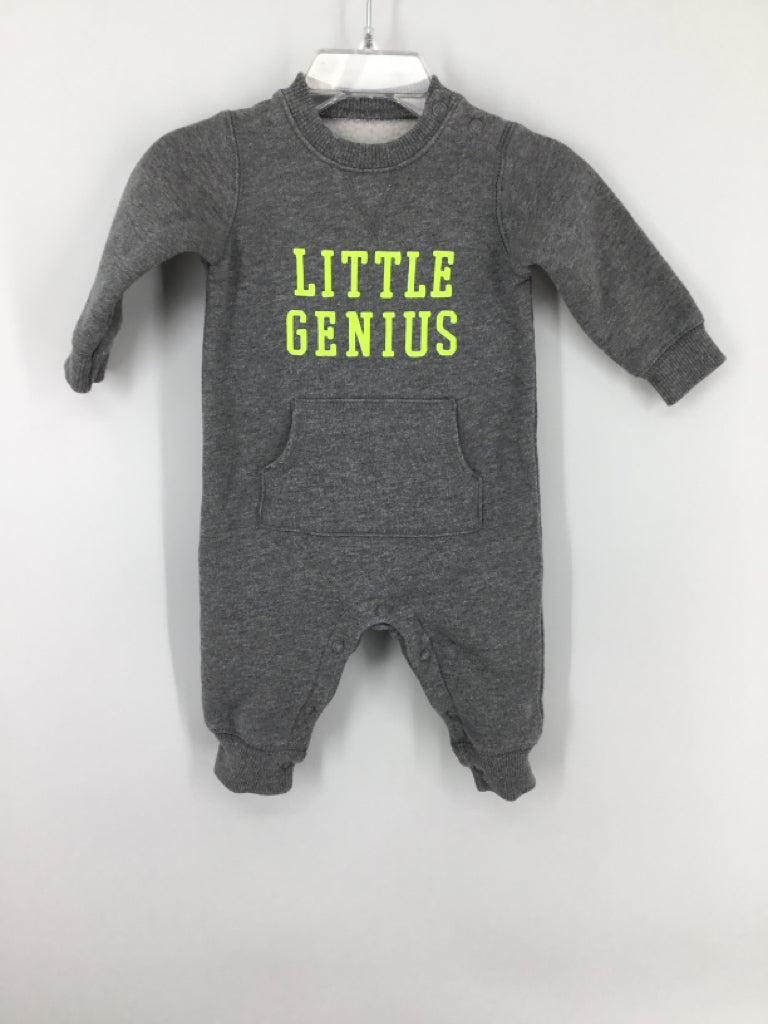 Carter's Child Size 6 Months Gray screen printed Outfit - boys