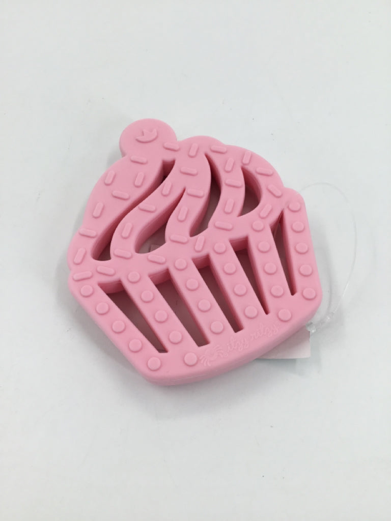 Itzy Ritzy Pink Silicone Cupcake Teether