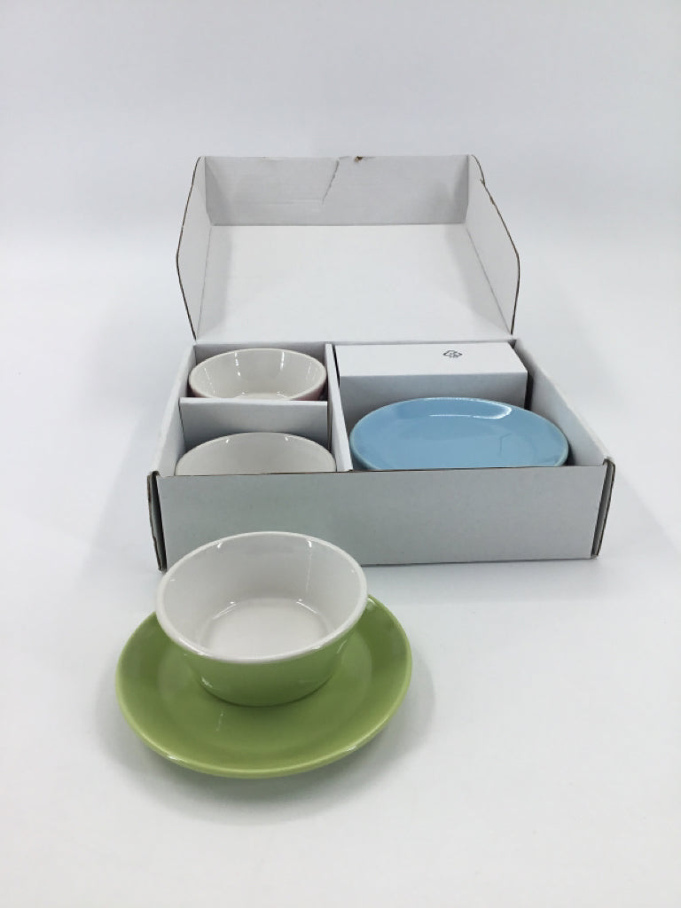 ikea DUKTIG 8pc Ceramic Cup and Saucer Playset