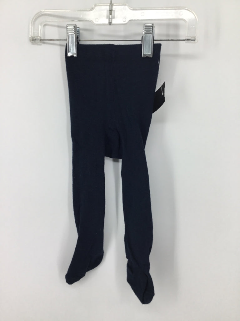 H & M Child Size 3-6 Months Navy Tights - girls