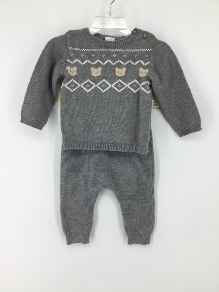 Just One You Made by Carters Child Size 9 Months Gray Print Outfit - boys