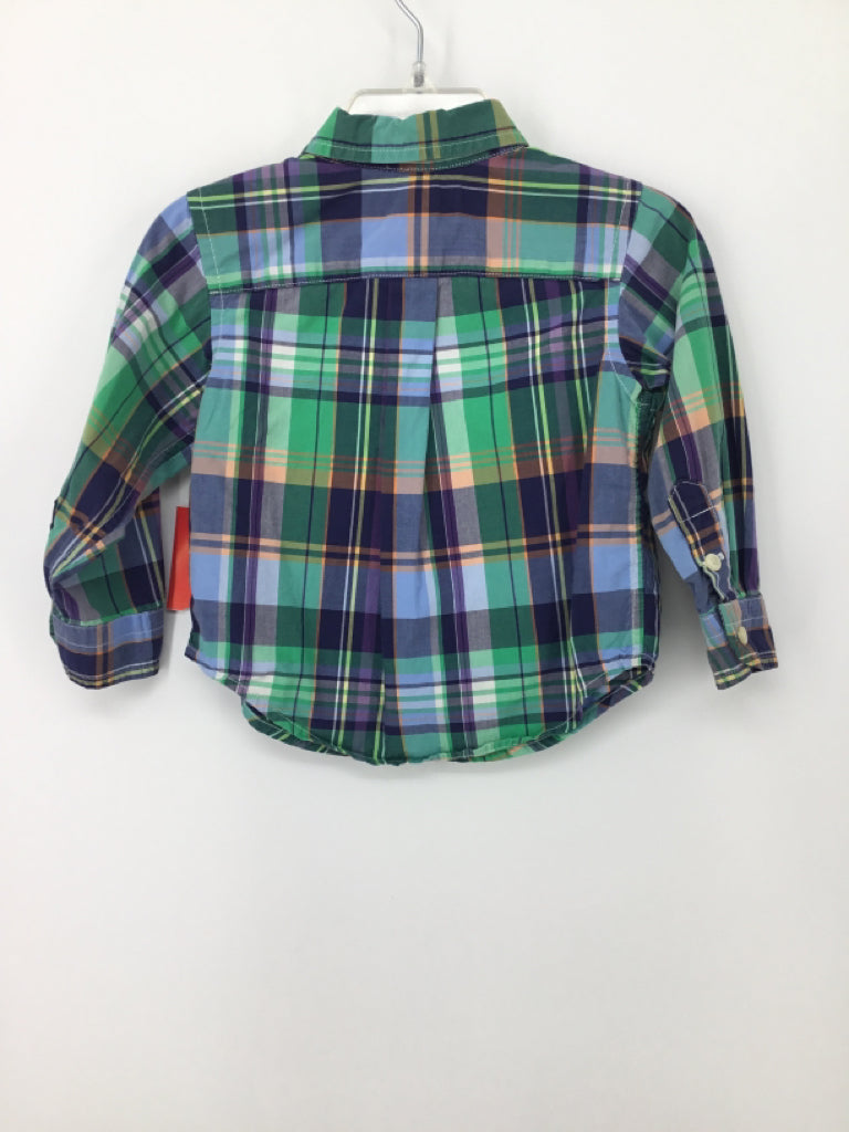 Ralph Lauren Child Size 12 Months Multi-Color Plaid Shirt - boys