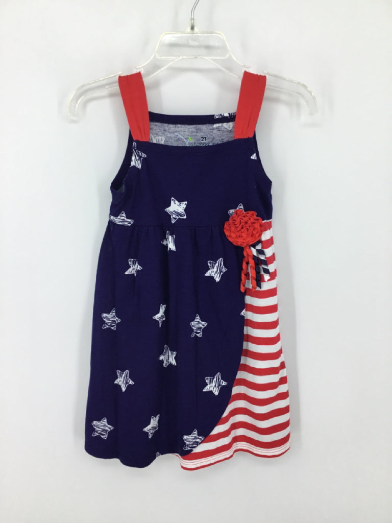 jumping beans Child Size 2 Natural Stars & Stripes Dress