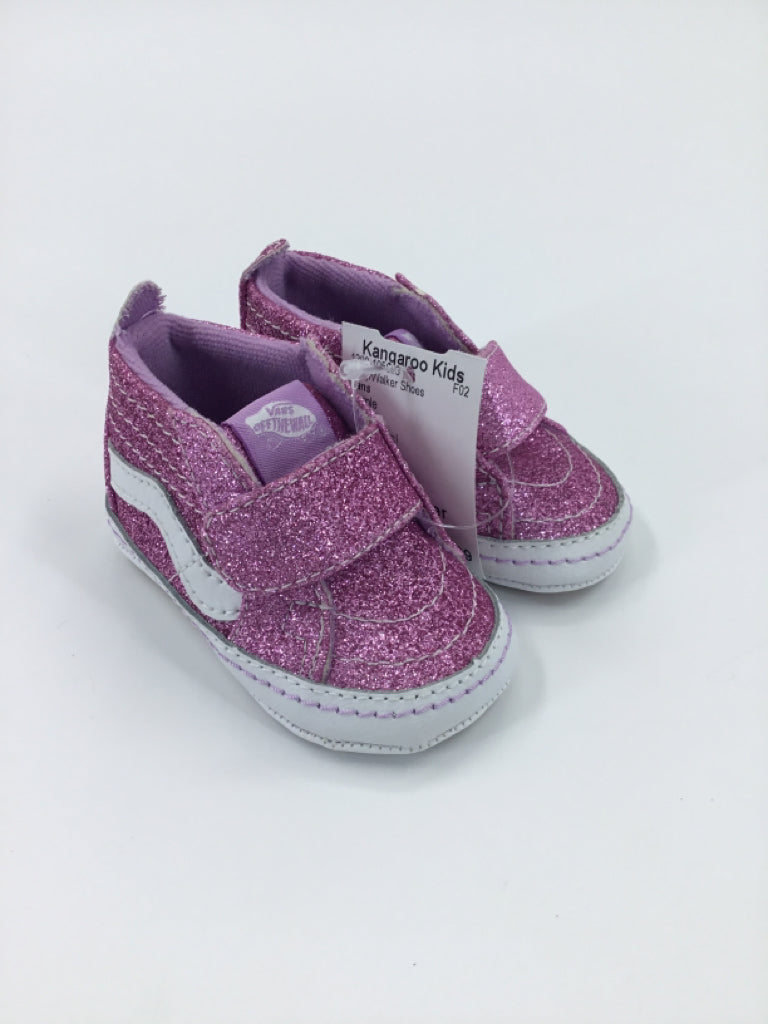 Vans Child Size 2 Toddler Purple Baby/Walker Shoes