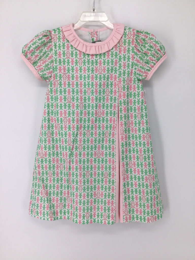 James & Lottie Child Size 6 Green Christmas Dress