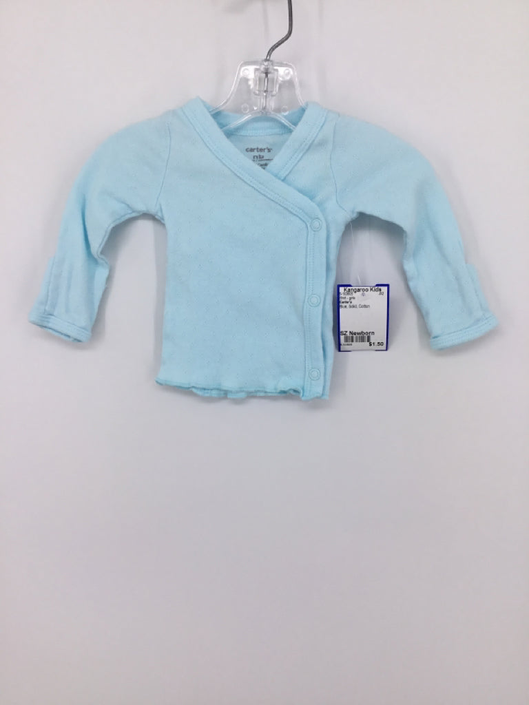 Carter's Child Size Newborn Blue Shirt - girls