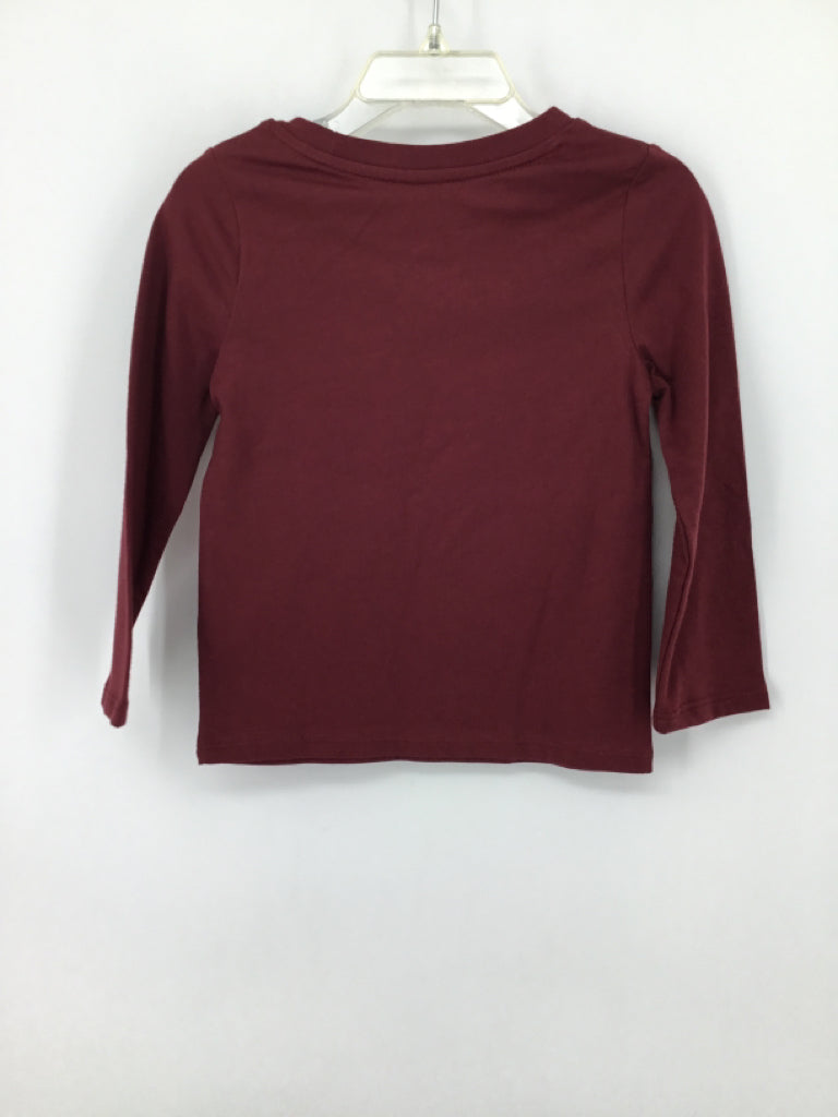 Cat & Jack Child Size 2 Burgundy T-shirt - girls