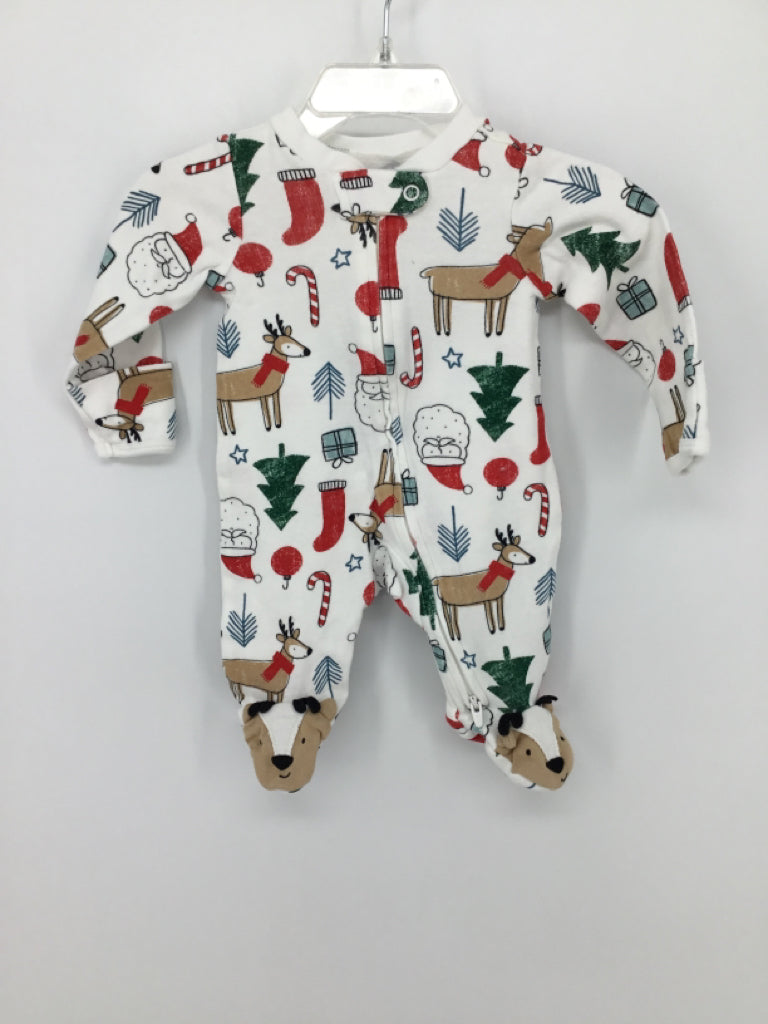 Just One You Made by Carters Child Size Newborn White Christmas Sleeper