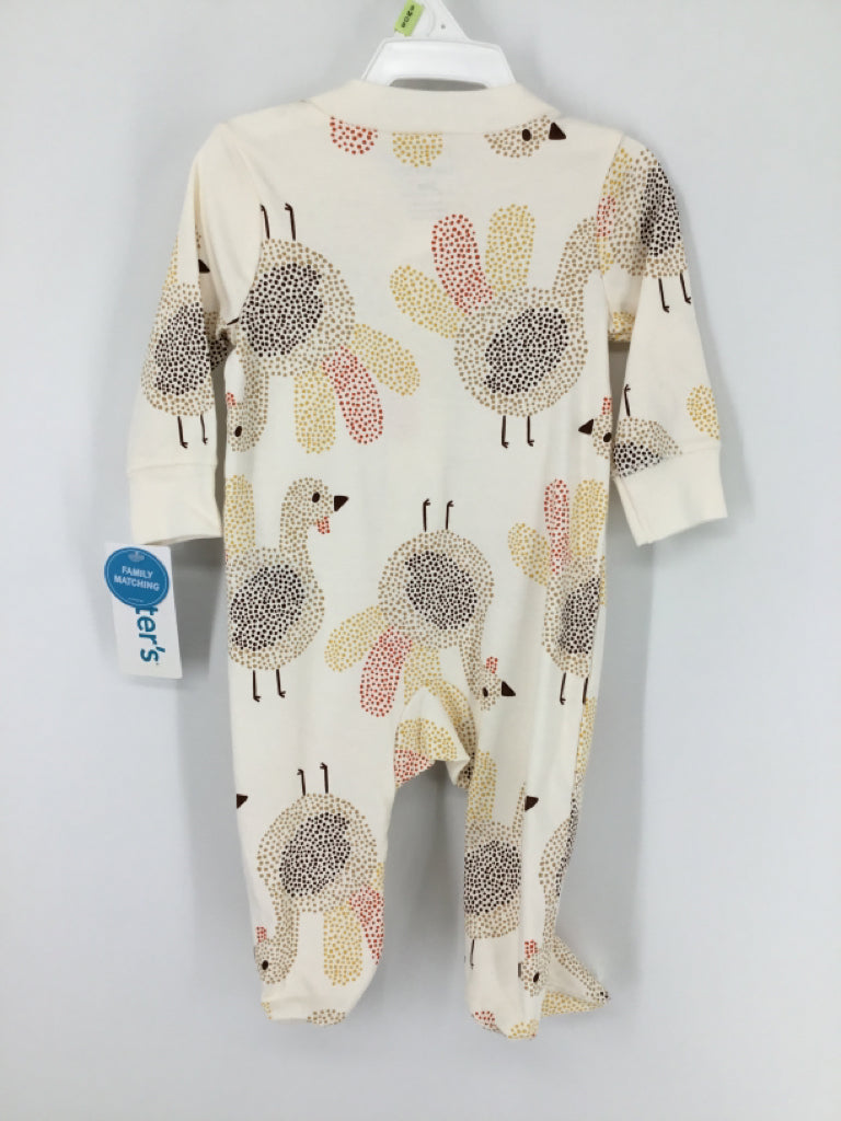 Carter's Child Size 3 Months Tan Thanksgiving Sleeper