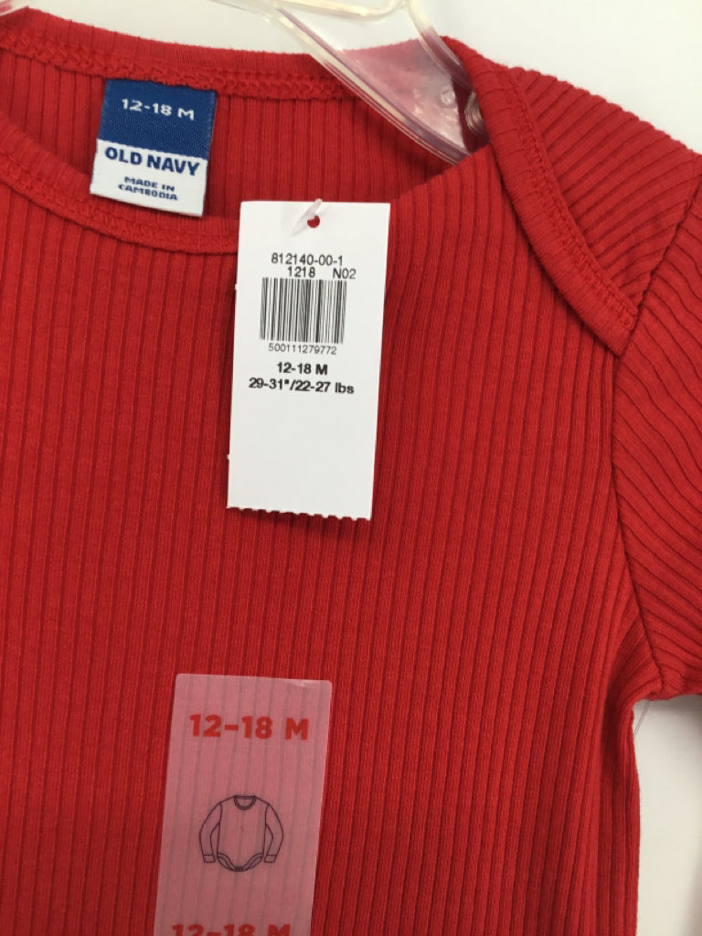 Old Navy Child Size 12-18 Months Red Onesie