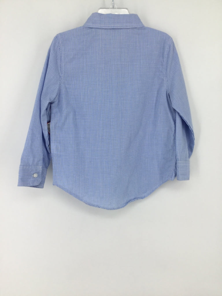 Andy & Evan Child Size 4 Blue Checkered Shirt - boys