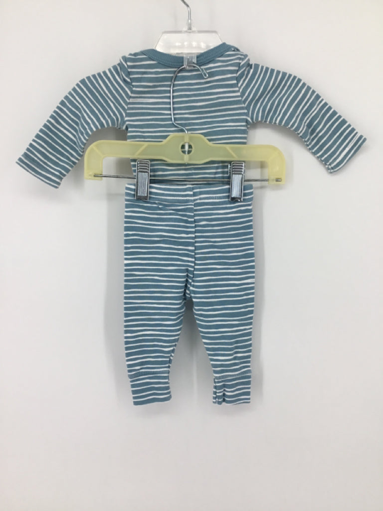 cloud island Child Size Newborn Blue Stripe Outfit - boys