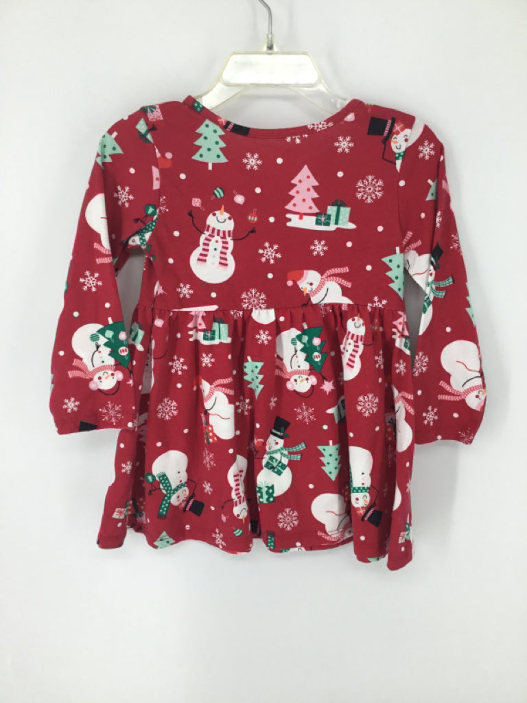 Childrens Place Child Size 18-24 Months Red Christmas Dress