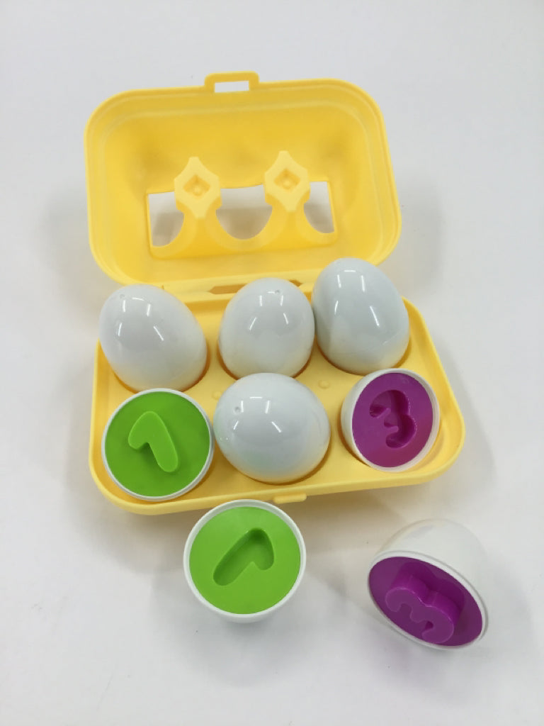 Toddler Shape and Color Matching Egg Set - 6 pcs