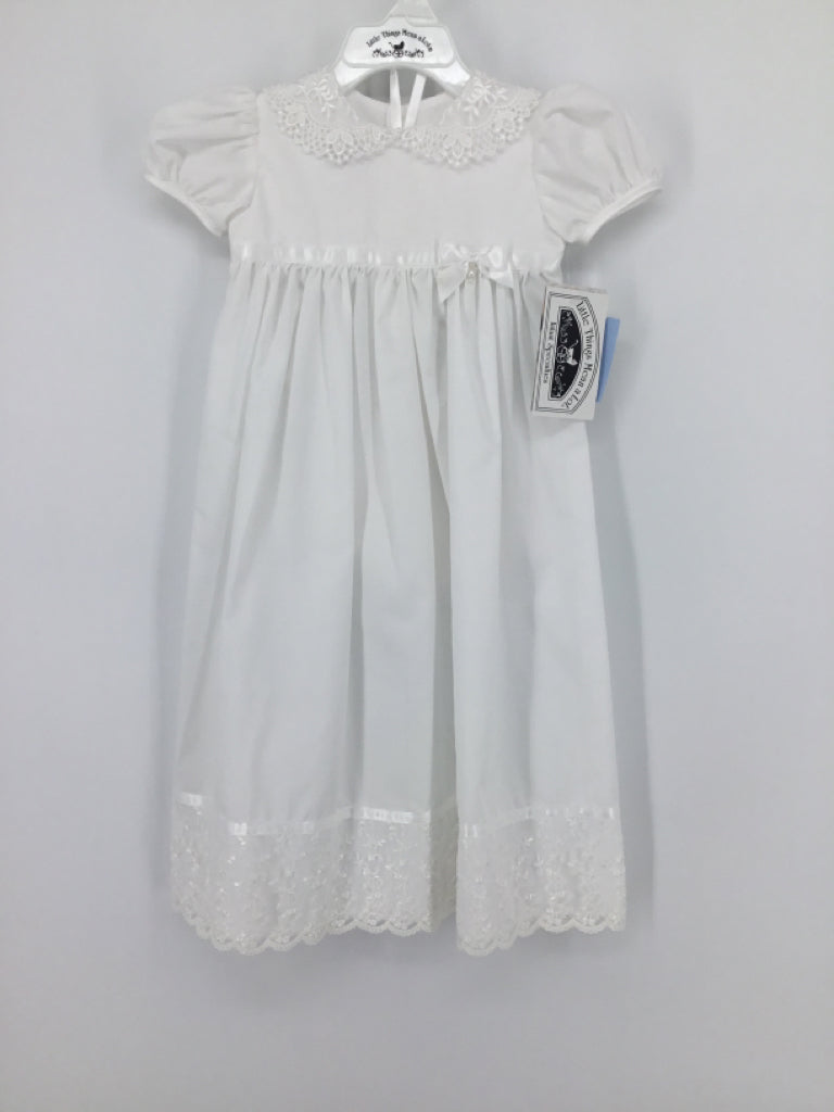 Little Things Mean a Lot Child Size 3 Months White Dress - girls