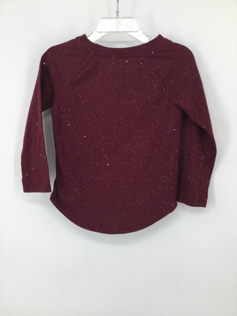 Cat & Jack Child Size 3 Burgundy T-shirt - girls