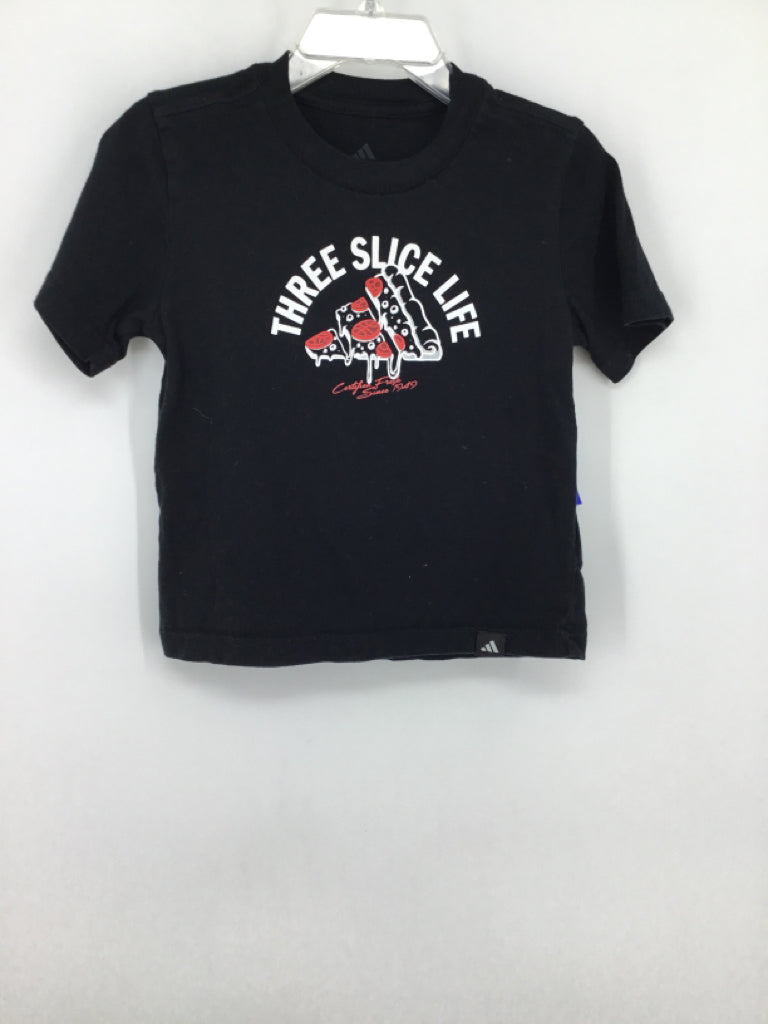 Adidas Child Size 3 Black screen printed T-shirt - boys