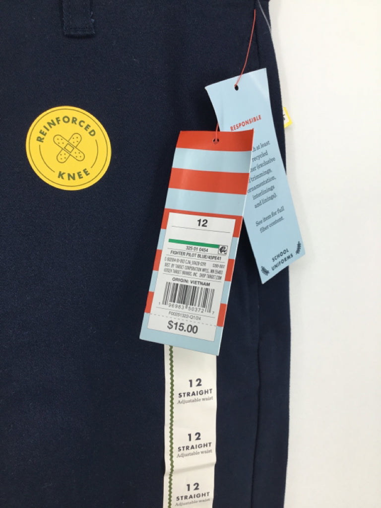 Cat & Jack Child Size 12 Navy Solid Pants - boys