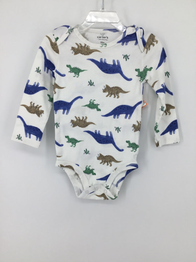 Just One You Made by Carters Child Size 24 Months White Onesie