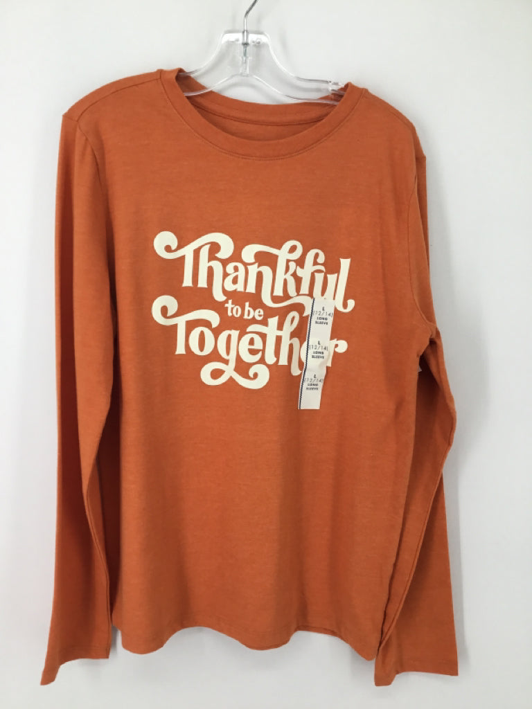 Cat & Jack Child Size 12 Orange Thanksgiving T-Shirt
