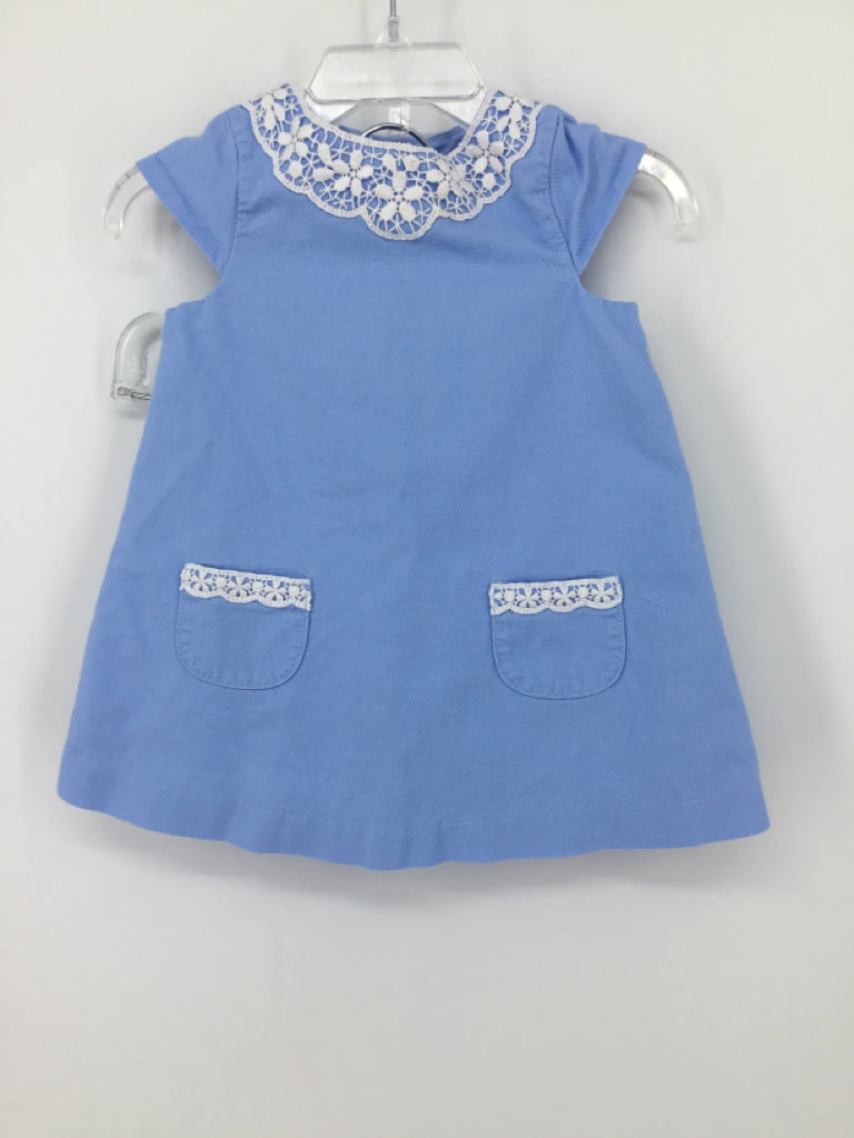 Janie and Jack Child Size 3-6 Months Blue Dress - girls