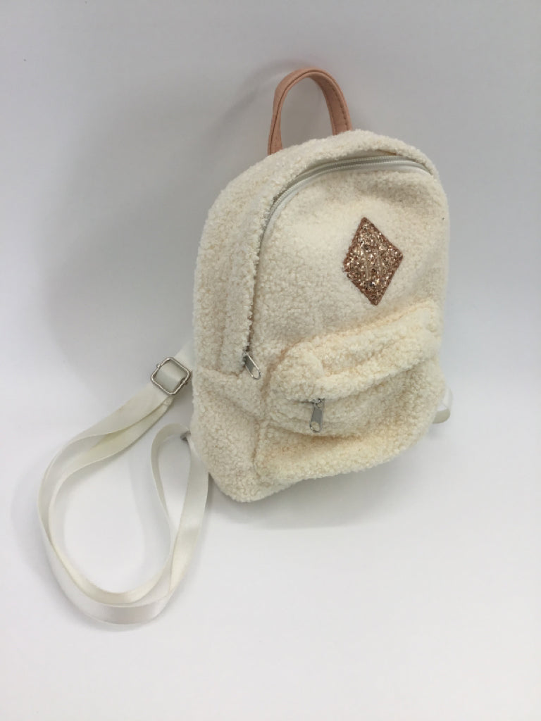 Fluffy Cream Mini Backpack