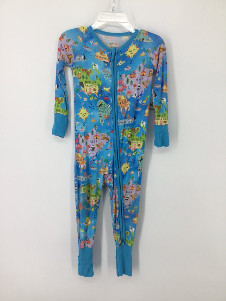 Little Sleepies Child Size 12-18 Months Blue Pajamas - girls