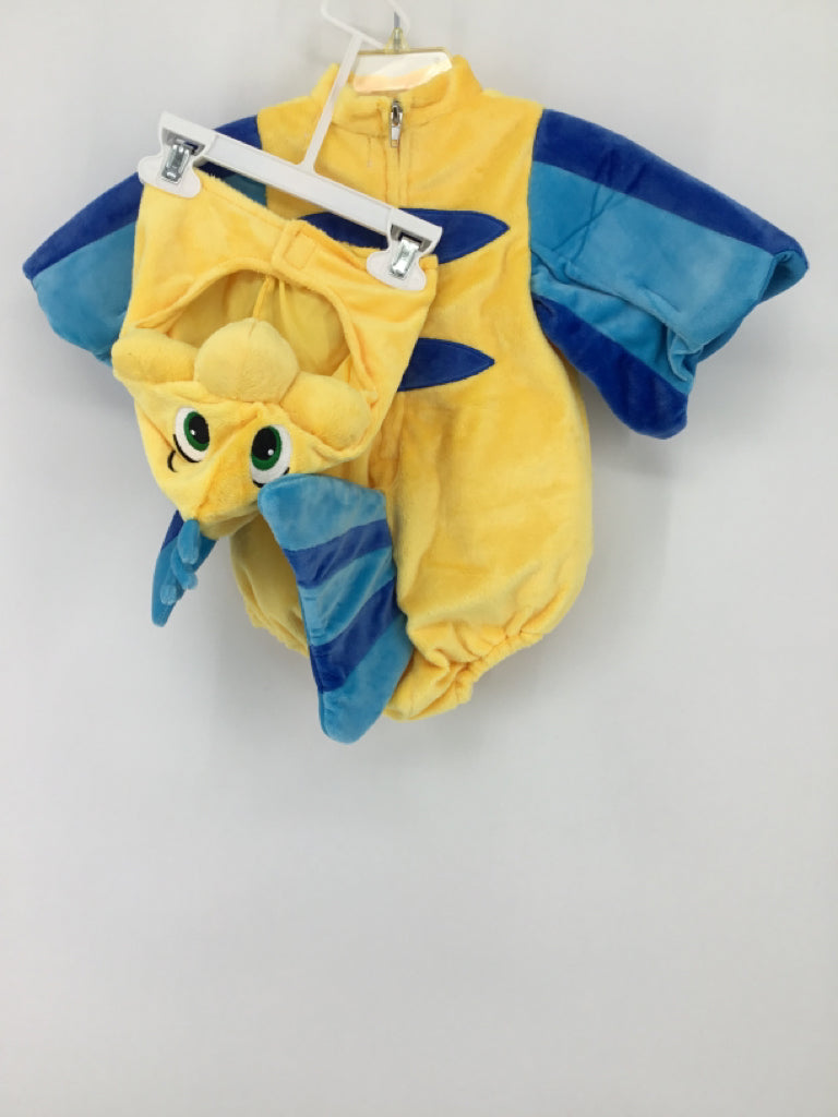 Disney Little Mermaid Child Size 6 Months Yellow Flounder Halloween Costume