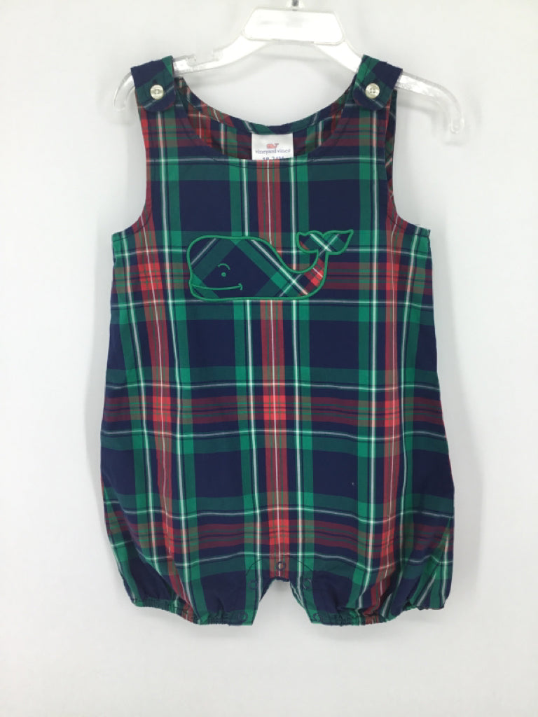 vineyard vines Child Size 18-24 Months Navy Plaid Outfit - boys