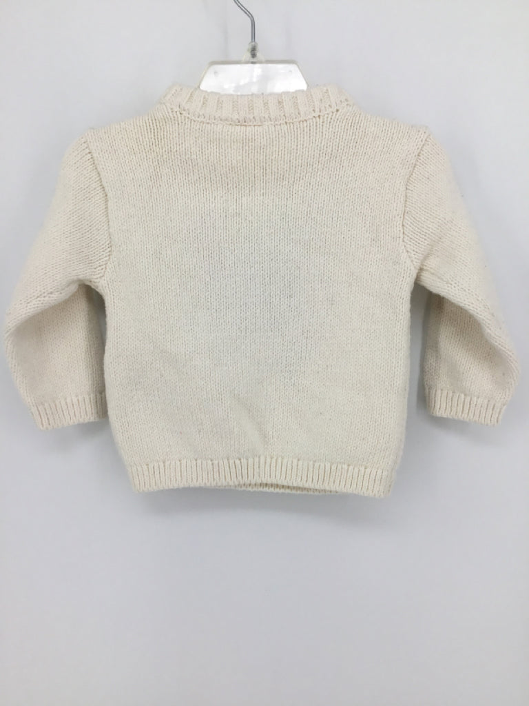 Carter's Child Size 9 Months Cream Christmas Sweater