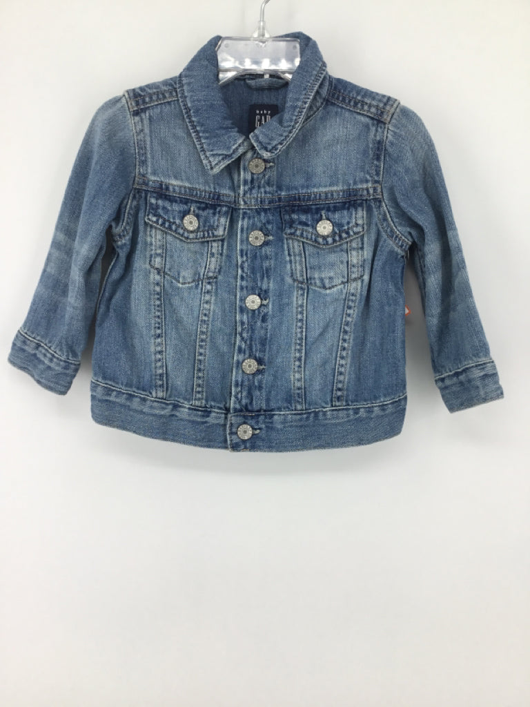 Baby Gap Child Size 12-18 Months Blue Solid Jacket - boys