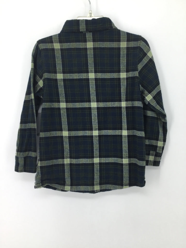 Andy & Evan Child Size 4 Navy Plaid Shirt - boys