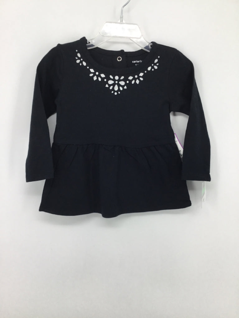 Carter's Child Size 18 Months Black Shirt - girls