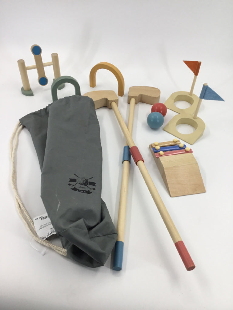 Montessori Wooden Kids Mini Golf Set