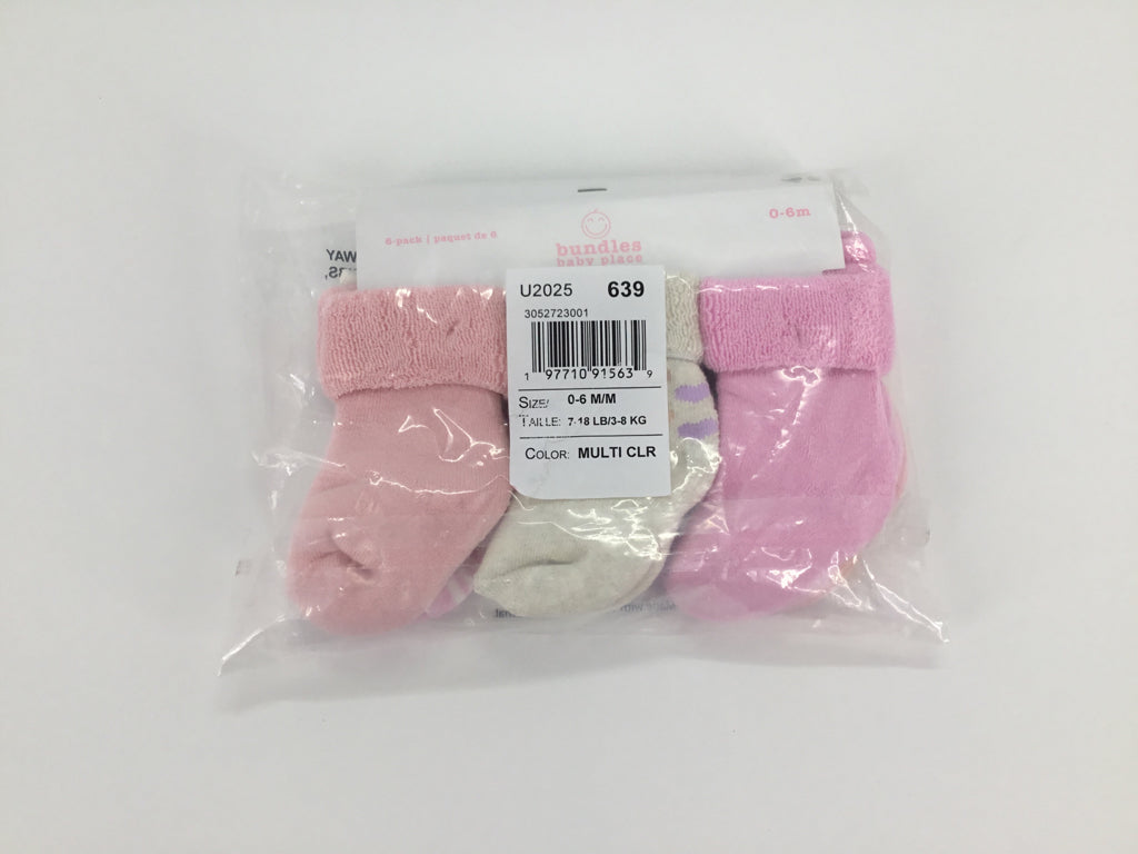 bundles Child Size 0-6 Months Pink Socks - girls