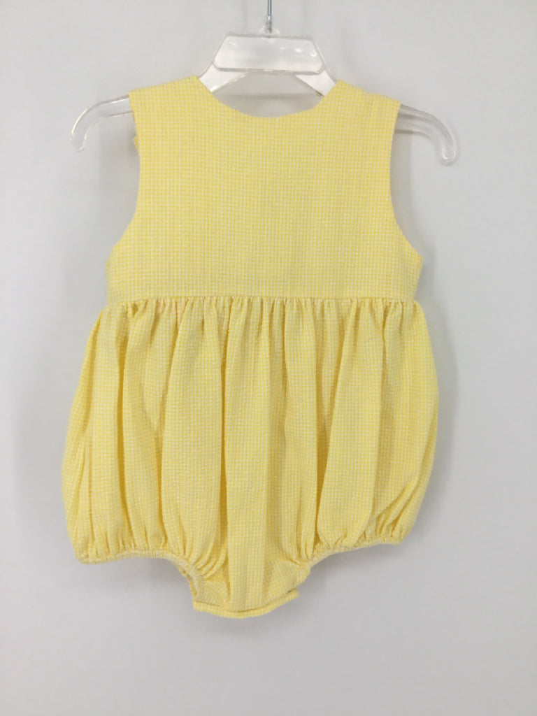 Lulu Bebe Child Size 6 Months Yellow smocked Outfit - boys