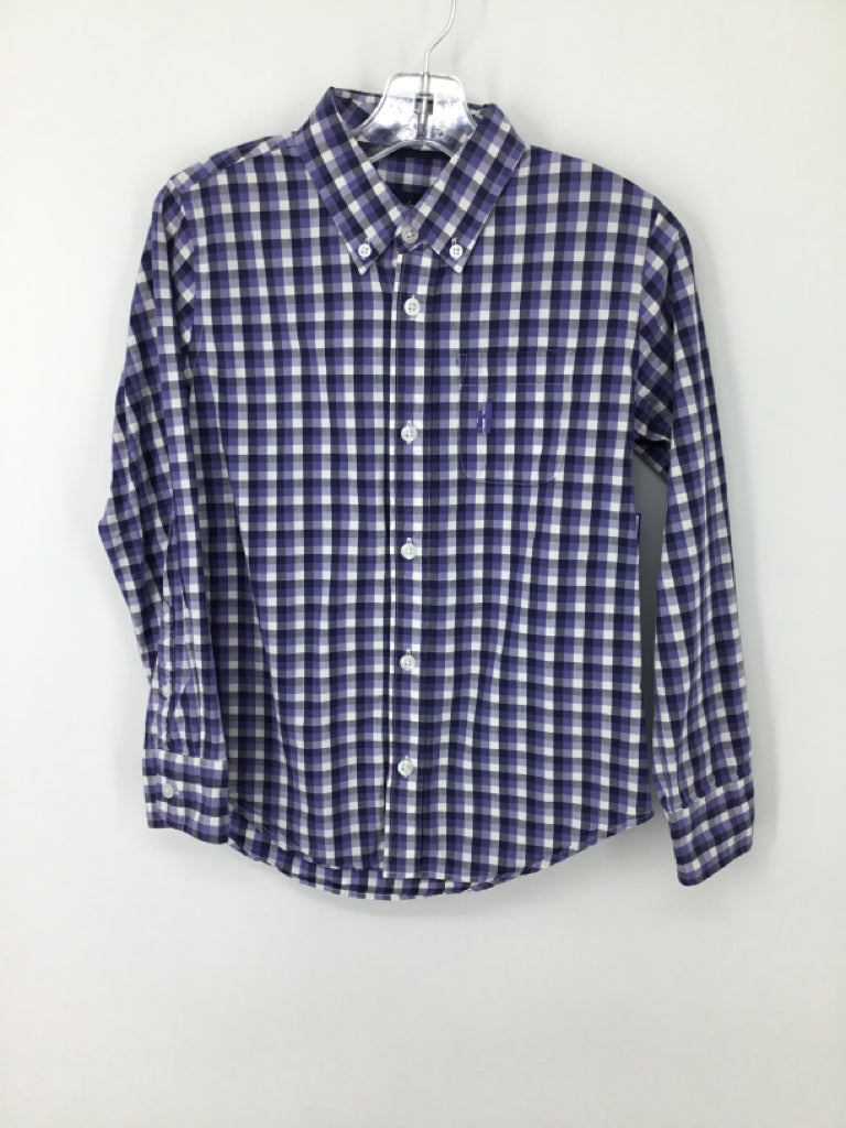 Johnnie-O Child Size 8 Blue Checkered Shirt - boys