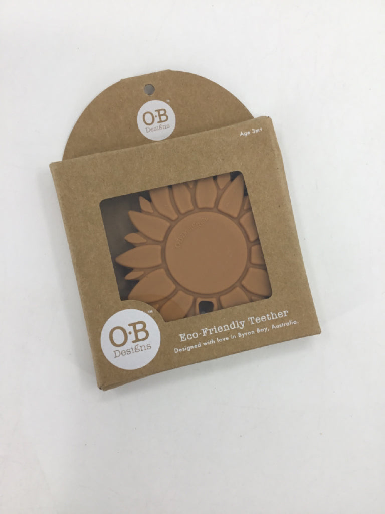 OB Designs Orange Silicone Sunflower Teether