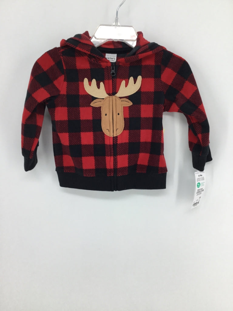 Child of Mine Child Size 6-9 Months Red Checkered Hoodie - boys