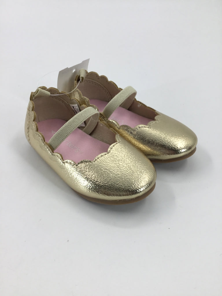 Carter's Child Size 4 Toddler Gold Dress Shoes