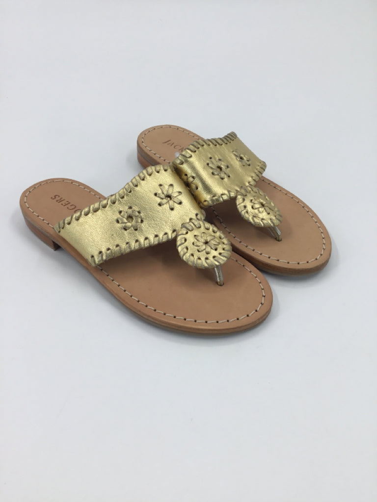 Jack Rogers Child Size 13 Gold Sandals/Flip Flops