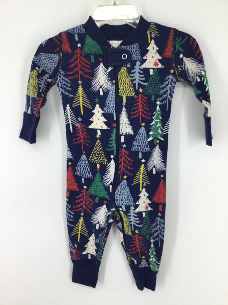 Hanna Andersson Child Size 3-6 Months Blue Christmas Pajamas