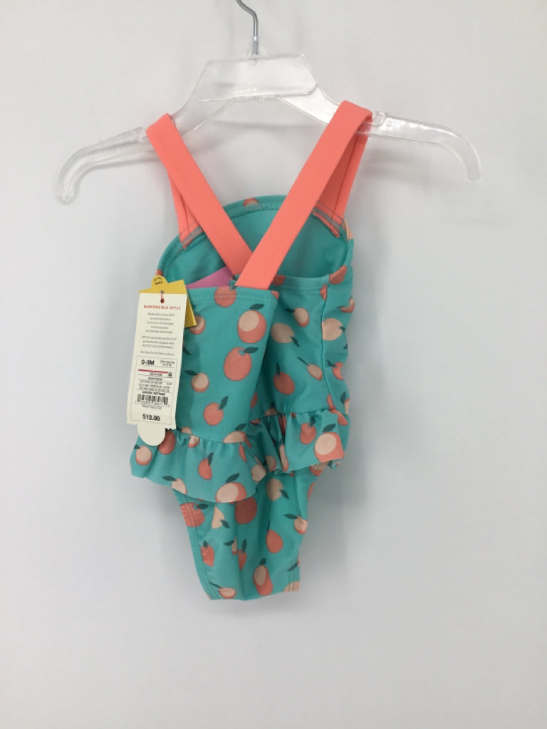 Cat & Dogma Child Size 0-3 Months Blue Swimwear - girls