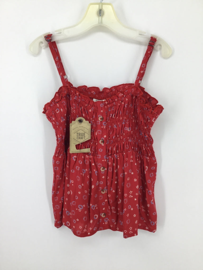 True Craft Child Size 8 Red Stars & Stripes Tank Top